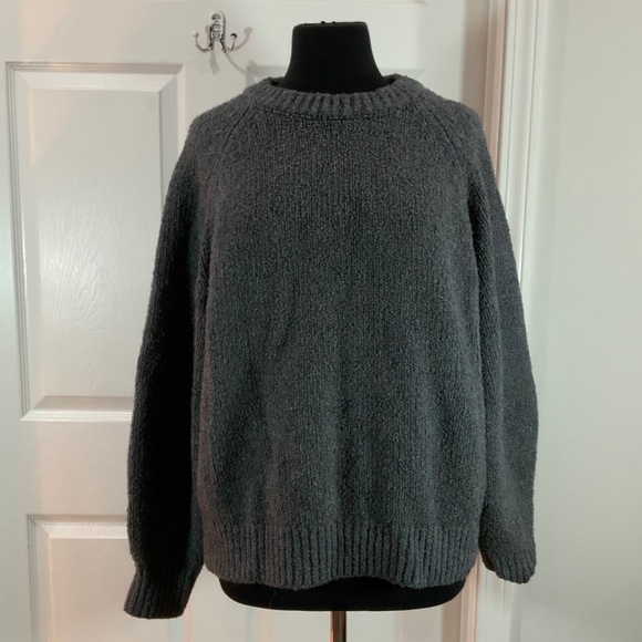 Banana Republic Gray Cotton Wool Chunky Knit Warm Sweater Size XL - Picture 1 of 7